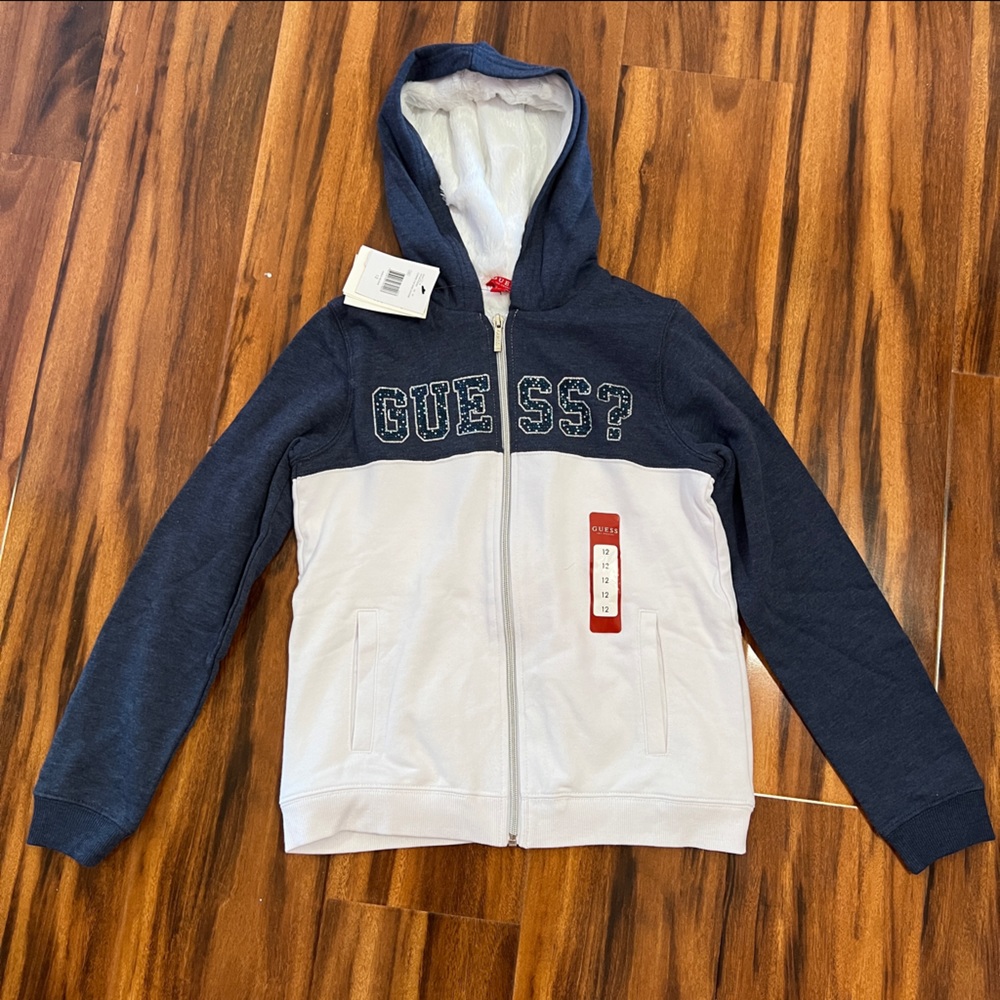 Guess girls blue zip up size 12